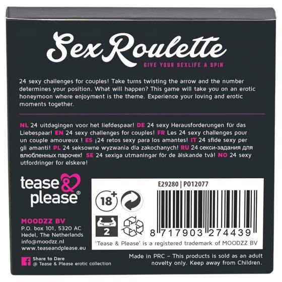 Sex Roulette Love & Married - erotická hra pre páry - viacjazyčná