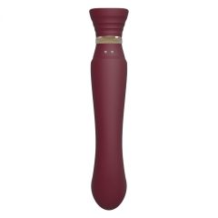   ZALO Queen - Inteligentný bezdrôtový vibrátor na bod G a klitoris s impulznými vlnami (vínovo červený)