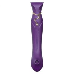   ZALO Queen - nabíjací vibrátor na bod G a klitoris s impulznými vlnami (fialový)