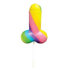   Rainbow Cock Pop - farebné lízatko v tvare penisu (85g) - ovocné