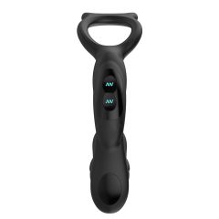   Nexus Simul8 - Nabíjací vibračný krúžok na penis s análnym dildom (čierny) 