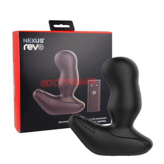 Nexus Revo Extreme - dobíjací, rádiom riadený, rotačný vibrátor na prostatu (čierny)