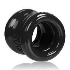   OXBALLS Squeeze - krúžok a naťahovač na semenníky (čierny)