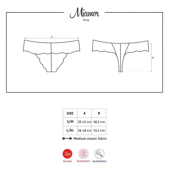 Obsessive - dámske čipkované tangá s kamienkami - čierne - L/XL