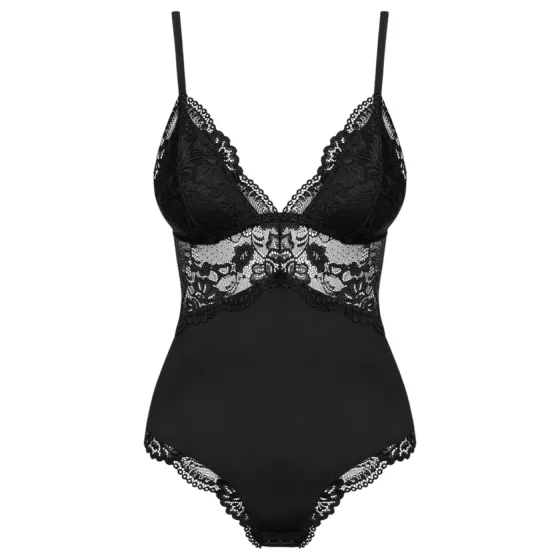 Obsessive - čipkované body - čierna