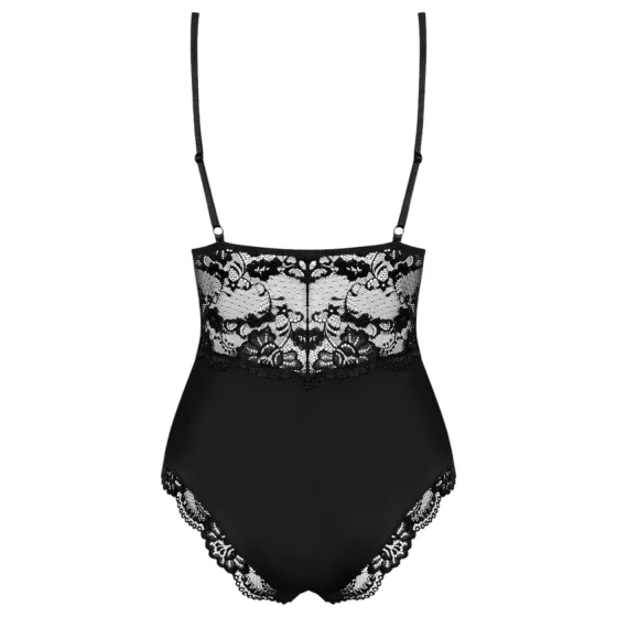 Obsessive - čipkované body - čierna - L/XL
