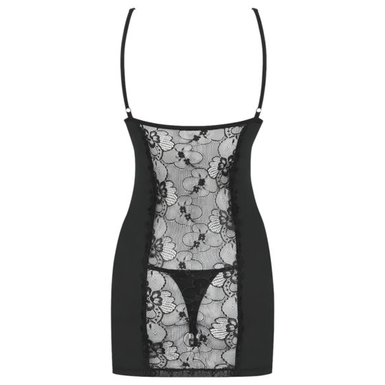 Obsessive - sexy nočná košieľka a tangá - čierna - L/XL