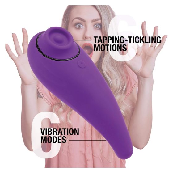 FEELZTOYS Femmegasm - nabíjateľný 2v1 vibrátor na klitoris (fialová)