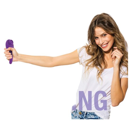 FEELZTOYS Femmegasm - nabíjateľný 2v1 vibrátor na klitoris (fialová)