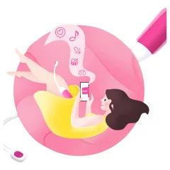   Magic Motion Vini - nositeľné vibračné vajíčko ovládané aplikáciou (oranžové)