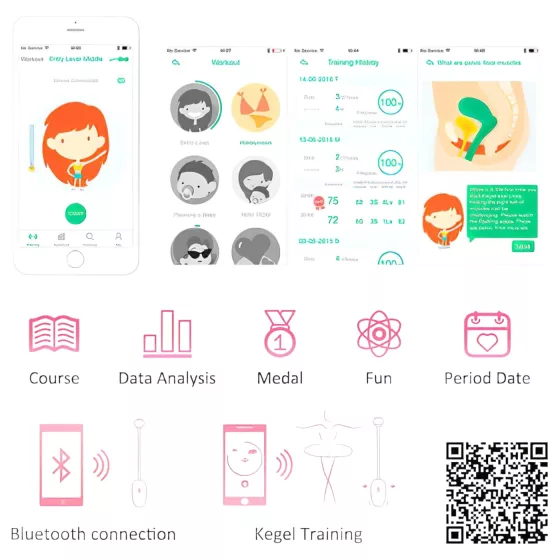Magic Motion Kegel Coach - vibračná venušina guľa (ružová)