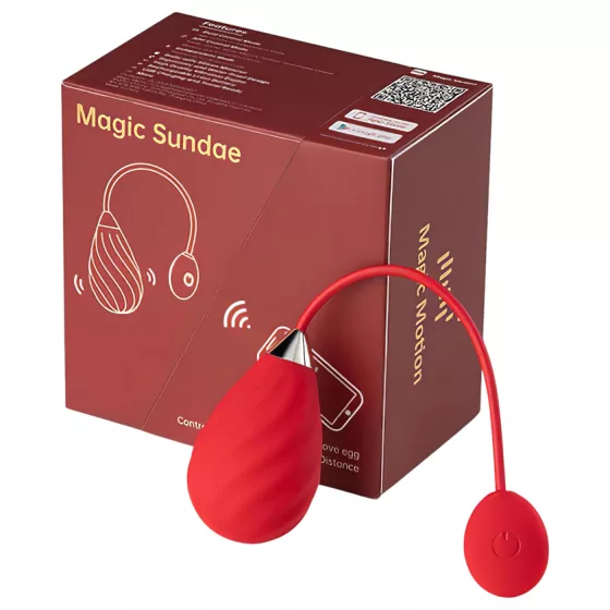 Magic Motion - vibračné vajíčko s aplikáciou - dobíjacie - červené