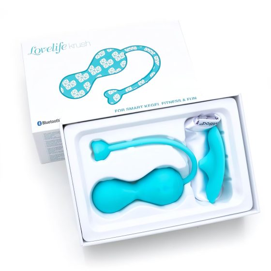 LOVELIFE BY OHMIBOD - KRUSH - inteligentné, nabíjateľné venušine guličky (tyrkysové)