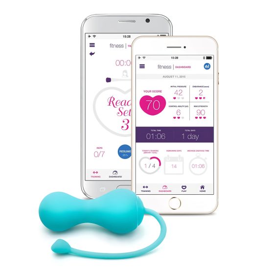 LOVELIFE BY OHMIBOD - KRUSH - inteligentné, nabíjateľné venušine guličky (tyrkysové)