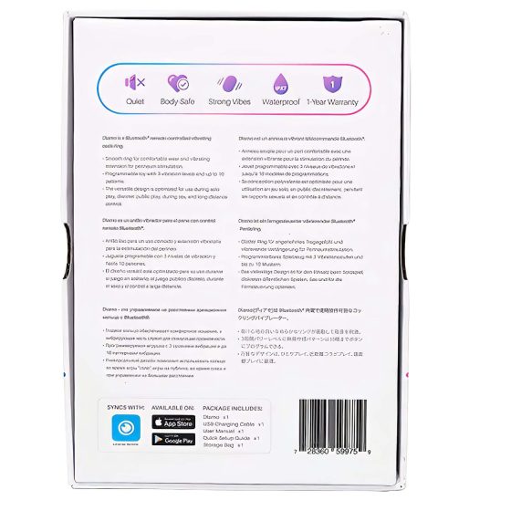 LOVENSE Diamo - vibračný erekčný krúžok - smart - čierny