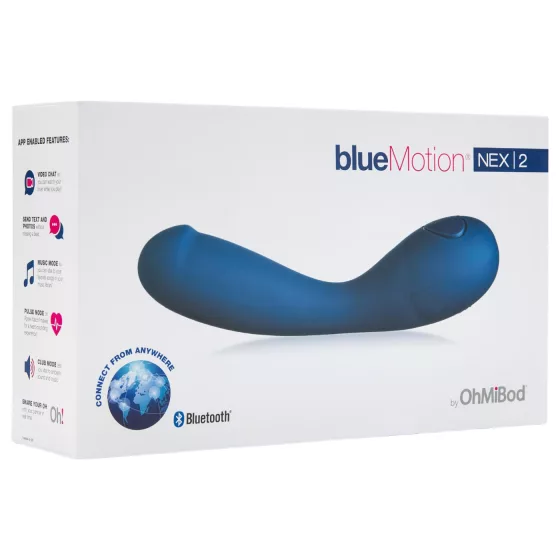 / OhMiBod Bluemotion Nex 2 - aplikáciou ovládaný vibrátor na bod G (modrý)