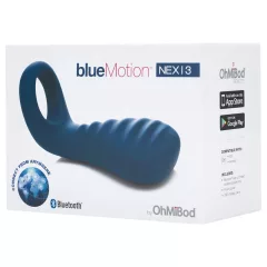   OHMIBOD Bluemotion Nex 3 - inteligentný, vibračný krúžok na penis (modrý)
