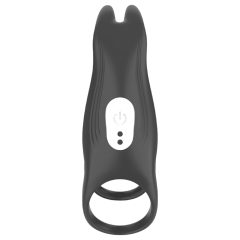 Čierny akumulátorový rádio prsteň na penis Hoody B