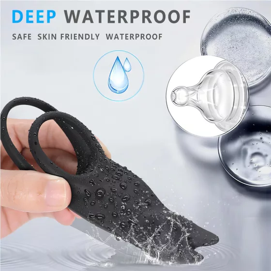 Aixiasia Hoody B - vibračný akumulátorový erekčný krúžok - čierny