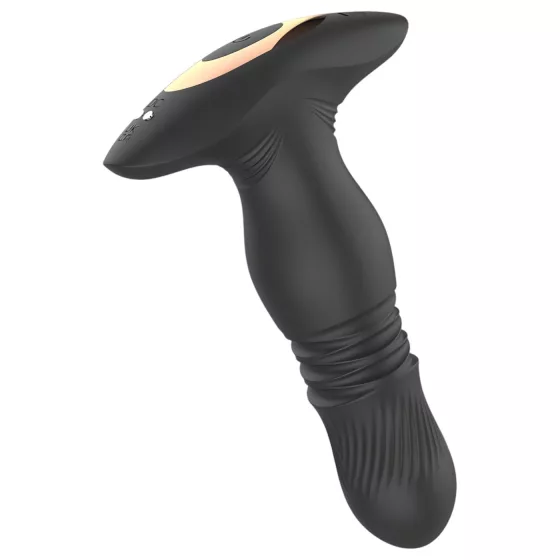 Aixiasia Roy - vibračný anál plug s pohonom - bezdrôtový, čierny