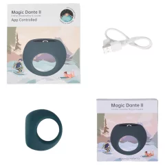   Magic Motion Dante II - Vibračný erekčný krúžok ovládaný aplikáciou pre mužov (modrý)