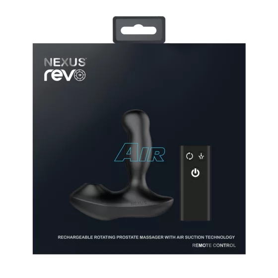 Nexus Revo Air - vibrátor na prostatu s rotáciou - čierny