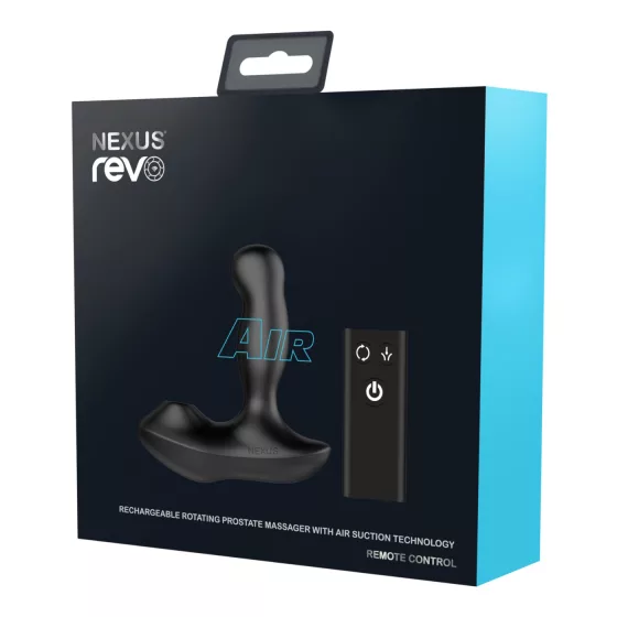 Nexus Revo Air - vibrátor na prostatu s rotáciou - čierny