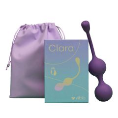   Vibio Clara - nabíjacie, inteligentné vibračné venušiné guličky (fialové)