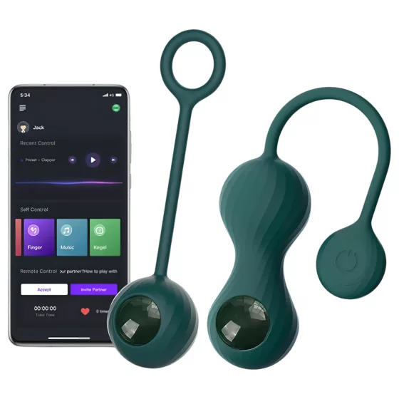Magic Motion Crystal Duo - kegel guličky set - zelená