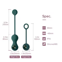 Magic Motion Crystal Duo - kegel guličky set - zelená