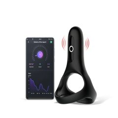   Magic Motion Rise - inteligentný vibračný krúžok na penis, nabíjateľný (čierny)