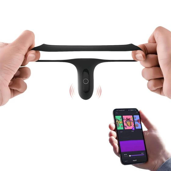 Magic Motion Rise - inteligentný vibračný krúžok na penis, nabíjateľný (čierny)
