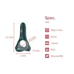   Magic Motion Rise - inteligentný, nabíjateľný vibračný krúžok na penis (zelený)