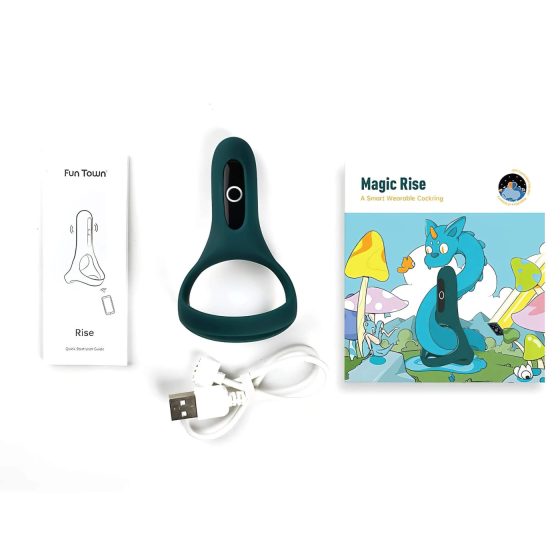 Magic Motion Rise - inteligentný, nabíjateľný vibračný krúžok na penis (zelený)