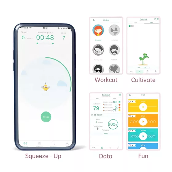 Magic Motion FitCute - vibračná venušina guľa - smart, nabíjacia, mätová farba