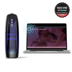   Magic Motion Xone - Masturbátor pre mužov ovládaný aplikáciou (modrý)