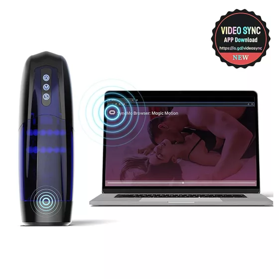 Magic Motion Xone - Masturbátor pre mužov ovládaný aplikáciou (modrý)