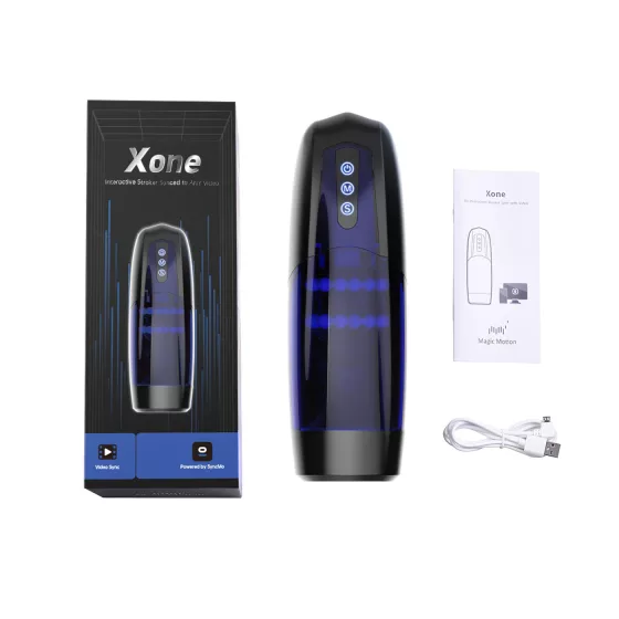 Magic Motion Xone - Masturbátor pre mužov ovládaný aplikáciou (modrý)