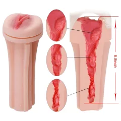   Tracy's Dog - masturbátor - realistická vagína v puzdre - biela/natur