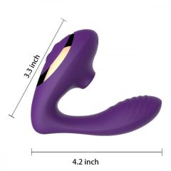   Tracys Dog - vodotesný vibrátor na bod G a stimulátor klitorisu (fialový)