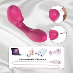   Tracys Dog - vodotesný vibrátor na bod G a stimulátor klitorisu (ružový)